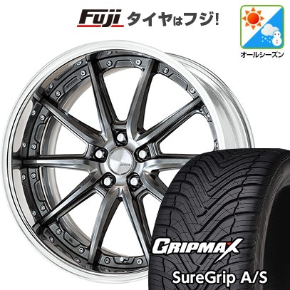 【新品国産車用5穴114.3】 オールシーズンタイヤ ホイール4本セット 235/55R19 グリップマックス シュアグリップ オールシーズン(限定2024年製) WORK ワーク ランベック LS10 8J 19インチ(送料無料)