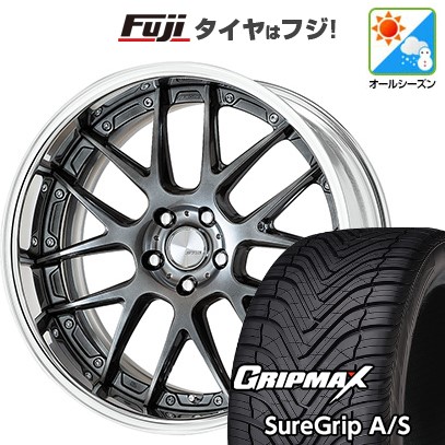 【新品国産車用5穴114.3】 オールシーズンタイヤ ホイール4本セット 235/55R19 グリップマックス シュアグリップ オールシーズン(限定2024年製) WORK ワーク ランベック LM7 8J 19インチ(送料無料)