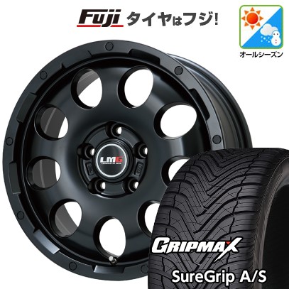 【新品国産車用5穴114.3】 オールシーズンタイヤ ホイール4本セット 215/45R18 グリップマックス シュアグリップ オールシーズン(限定) レアマイスター LMG CS-9 マットブラック 18インチ(送料無料)