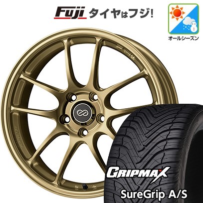 【新品国産車用5穴114.3】 オールシーズンタイヤ ホイール4本セット 215/45R18 グリップマックス シュアグリップ オールシーズン(限定) ENKEI エンケイ PF01 18インチ(送料無料)