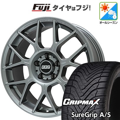 【新品国産車用5穴114.3】 オールシーズンタイヤ ホイール4本セット 245/40R20 グリップマックス シュアグリップ オールシーズン(限定) BBS GERMANY XR プラチナムシルバー 8.5J 20インチ(送料無料)