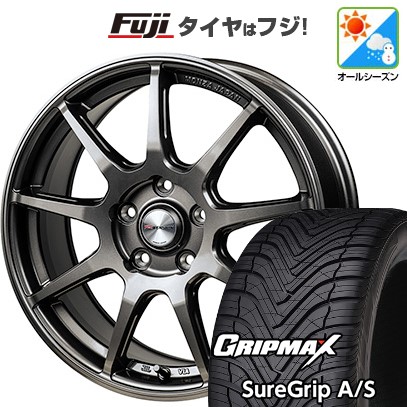 【新品国産車用5穴100】 オールシーズンタイヤ ホイール4本セット 225/55R18 グリップマックス シュアグリップ オールシーズン(限定) モンツァ Rバージョン FS99 8J 18インチ(送料無料)