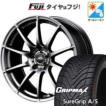 【新品国産車用5穴114.3】 オールシーズンタイヤ ホイール4本セット 215/45R18 グリップマックス シュアグリップ オールシーズン(限定) MID WHEELS スタッグ メタリックグレー 18インチ(送料無料)