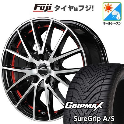 【新品国産車用5穴114.3】 オールシーズンタイヤ ホイール4本セット 215/50R18 グリップマックス シュアグリップ オールシーズン(限定) MID WHEELS RX27 7J 18インチ(送料無料) 93,335円