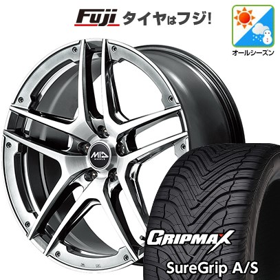 【新品国産車用5穴114.3】 オールシーズンタイヤ ホイール4本セット 235/55R19 グリップマックス シュアグリップ オールシーズン(限定2024年製) MID WHEELS MID EXCLUSIVE 025SV 8J 19インチ(送料無料)
