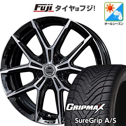 【新品国産車用5穴114.3】 オールシーズンタイヤ ホイール4本セット 225/45R18 グリップマックス シュアグリップ オールシーズン(限定) 共豊 スマック +EK M1 7.5J 18インチ(送料無料)