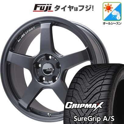 【新品国産車用5穴114.3】 オールシーズンタイヤ ホイール4本セット 215/50R18 グリップマックス シュアグリップ オールシーズン(限定) レアマイスター LMスポーツ LM-05R(マットガンメタ) 7.5J 18インチ(送料無料) 81,785円
