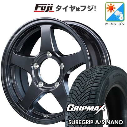 【新品】ジムニー オールシーズンタイヤ ホイール4本セット 175/80R16 グリップマックス シュアグリップ オールシーズン ナノ(限定) MID WHEELS RT-5N+2 5.5J 16インチ(送料無料)