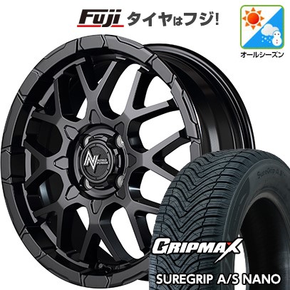 【新品 軽自動車】N-BOX タント スペーシア オールシーズンタイヤ ホイール4本セット 165/55R15 グリップマックス シュアグリップ オールシーズン ナノ(限定) MID WHEELS NITRO POWER M28 バレットKC 5J 15インチ(送料無料)