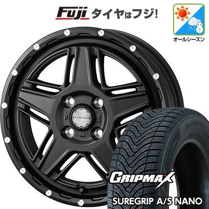 【新品 軽自動車】N-BOX タント スペーシア オールシーズンタイヤ ホイール4本セット 165/55R15 グリップマックス シュアグリップ オールシーズン ナノ(限定) WEDS ウェッズアドベンチャー マッドヴァンス 07 4.5J 15インチ(送料無料)