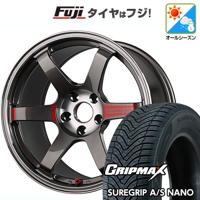 【新品国産車用5穴100】 オールシーズンタイヤ ホイール4本セット 225/60R17 グリップマックス シュアグリップ オールシーズン ナノ(限定) RAYS レイズ ボルクレーシング TE37 サーガ SL 7.5J 17インチ(送料無料)|フジ スペシャルセレクション