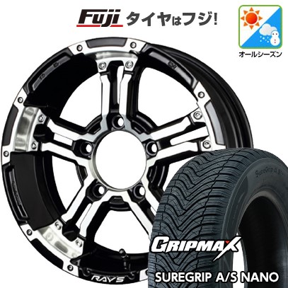 【新品】ジムニー オールシーズンタイヤ ホイール4本セット 175/80R16 グリップマックス シュアグリップ オールシーズン ナノ(限定) RAYS レイズ デイトナ FDX-J 5.5J 16インチ(送料無料)｜フジ スペシャルセレクション