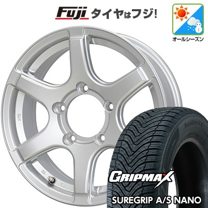【新品】ジムニー オールシーズンタイヤ ホイール4本セット 175/80R16 グリップマックス シュアグリップ オールシーズン ナノ(限定) ホットスタッフ バイソン BN-04 5.5J 16インチ(送料無料)｜フジ スペシャルセレクション 55,620円