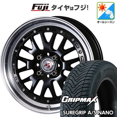 【新品】ライズ/ロッキー（ガソリン） オールシーズンタイヤ ホイール4本セット 195/65R16 グリップマックス シュアグリップ オールシーズン ナノ(限定) クリムソン RS WP MAXIモノブロック 6J 16インチ(送料無料)｜フジ スペシャルセレクション