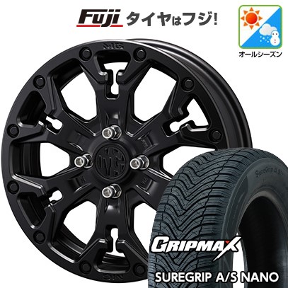 【新品 軽自動車】タフト ソリオ オールシーズンタイヤ ホイール4本セット 165/65R15 グリップマックス シュアグリップ オールシーズン ナノ(限定) クリムソン マーテルギア(MG) ゴーレム Jr 4.5J 15インチ(送料無料)