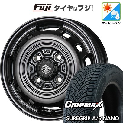 【新品 軽自動車】N-BOX タント スペーシア オールシーズンタイヤ ホイール4本セット 165/55R15 グリップマックス シュアグリップ オールシーズン ナノ(限定) トピー ランドフット XFG 数量限定 4.5J 15インチ(送料無料)