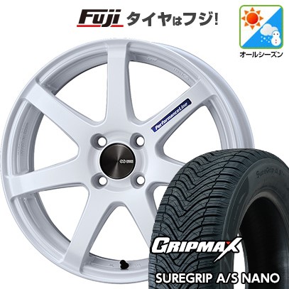 【新品 軽自動車】N-BOX タント スペーシア オールシーズンタイヤ ホイール4本セット 165/55R15 グリップマックス シュアグリップ オールシーズン ナノ(限定) ENKEI エンケイ PerformanceLine PF07 COLORS 5J 15インチ(送料無料)