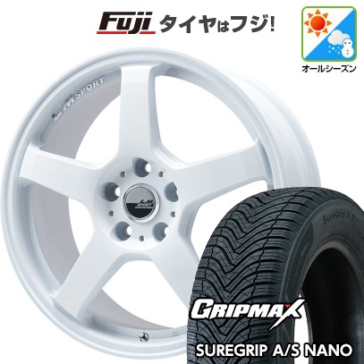 【新品 軽自動車】タフト ソリオ オールシーズンタイヤ ホイール4本セット 165/65R15 グリップマックス シュアグリップ オールシーズン ナノ(限定) レアマイスター LMスポーツ LM-05R(ホワイト) 5J 15インチ(送料無料) 42,720円