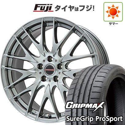 【新品国産車用5穴114.3】 夏タイヤ ホイール4本セット 265/40R22 グリップマックス シュアグリップ PRO SPORT BSW（限定） ビッグウエイ レイシーン プラバ9M(クロームハイパーシルバー) 9J 22インチ(送料無料)