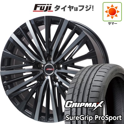 【新品】40系アルファード/ヴェルファイア用 夏タイヤ ホイール4本セット 245/40R21 グリップマックス シュアグリップ PRO SPORT BSW（限定2024年製） プレミックス MER-V ブラッククリア(平座ナット) 8.5J 21インチ(送料無料)