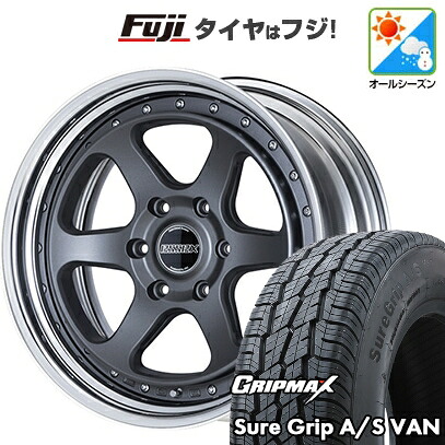 【新品】ハイエース200系 オールシーズンタイヤ ホイール4本セット 215/60R17 109/107H グリップマックス シュアグリップ オールシーズン Van(限定) エセックス EL-17 17インチ(送料無料)