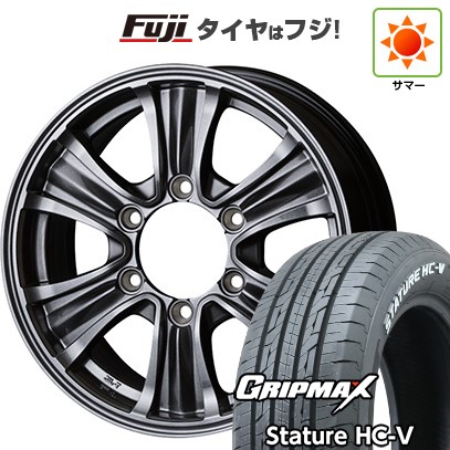 【新品】キャラバン 夏タイヤ ホイール4本セット 195/80R15 107/105Q グリップマックス スタチャー HC-V RWL（限定） トピー バザルト-X タイプ2 6J 15インチ(送料無料)