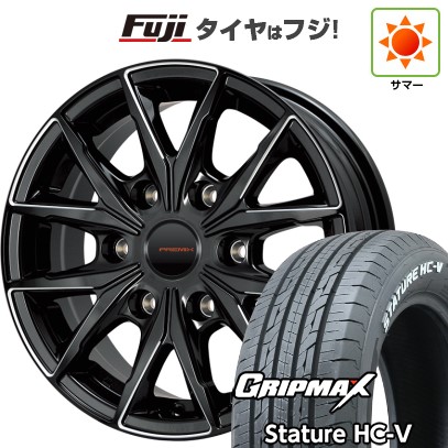 【新品】キャラバン 夏タイヤ ホイール4本セット 195/80R15 107/105Q グリップマックス スタチャー HC-V RWL（限定） プレミックス HC2x6(ブラックフライス) 6J 15インチ(送料無料)