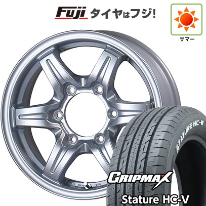 【新品】キャラバン 夏タイヤ ホイール4本セット 195/80R15 107/105Q グリップマックス スタチャー HC-V RWL（限定） TWS グランヴァード NEO 6J 15インチ(送料無料)