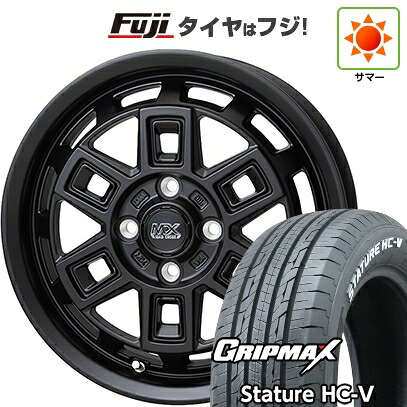 【新品 軽自動車】軽トラ 軽バン 夏タイヤ ホイール4本セット 145/80R12 80/78Q グリップマックス スタチャー HC-V RWL（限定） ホットスタッフ マッドクロス アイヴァー 4J 12インチ(送料無料)｜フジ スペシャルセレクション