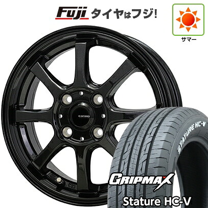 【新品 軽自動車】軽トラ 軽バン 夏タイヤ ホイール4本セット 145/80R12 80/78Q グリップマックス スタチャー HC-V RWL（限定） ホットスタッフ ジースピード G-08 4J 12インチ(送料無料)