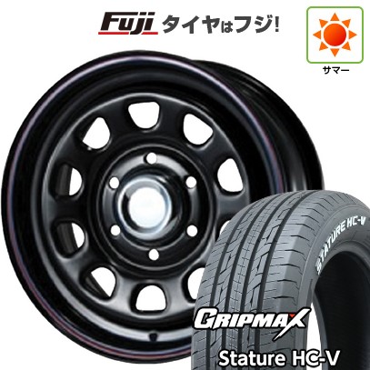 【新品】ハイエース200系 夏タイヤ ホイール4本セット 215/65R16 109/107S グリップマックス スタチャー HC-V RWL（限定） MLJ デイトナSS 7J 16インチ(送料無料)