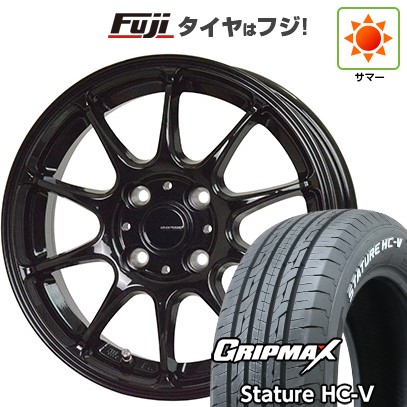 【新品 軽自動車】軽トラ 軽バン 夏タイヤ ホイール4本セット 145/80R12 80/78Q グリップマックス スタチャー HC-V RWL（限定） ホットスタッフ ジースピード G-07 4J 12インチ(送料無料)