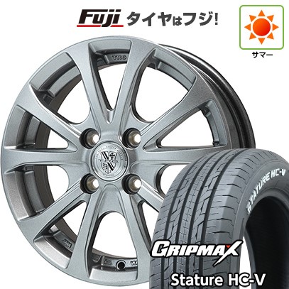 【新品 軽自動車】軽トラ 軽バン 夏タイヤ ホイール4本セット 145/80R12 80/78Q グリップマックス スタチャー HC-V RWL（限定） ビッグウエイ TRG-バーンII 3.5J 12インチ(送料無料) 36,140円