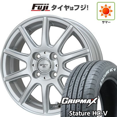 【新品 軽自動車】軽トラ 軽バン 夏タイヤ ホイール4本セット 145/80R12 80/78Q グリップマックス スタチャー HC-V RWL（限定） ビッグウエイ BWT-541 4J 12インチ(送料無料)