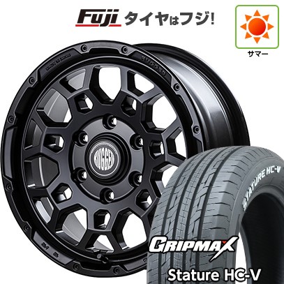 【新品】ハイエース200系 夏タイヤ ホイール4本セット 215/65R16 109/107S グリップマックス スタチャー HC-V RWL（限定） BUAN ラギッド ロック 6.5J 16インチ(送料無料)