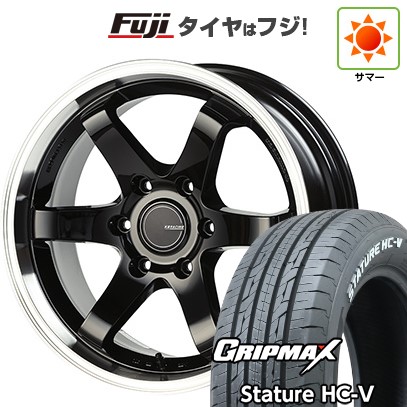 【新品】ハイエース200系 夏タイヤ ホイール4本セット 225/50R18 107/105T グリップマックス スタチャー HC-V RWL(限定) BUAN KB RACING18 MAX 6.5J 18インチ(送料無料)|フジ スペシャルセレクション