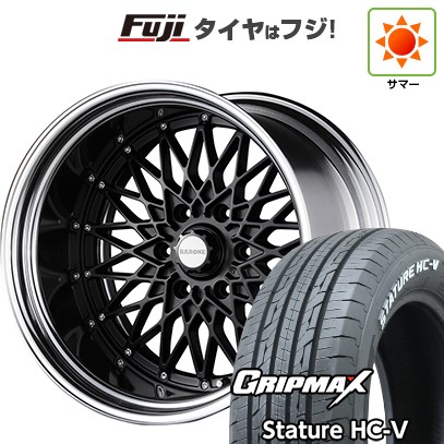 【新品】ハイエース200系 夏タイヤ ホイール4本セット 225/50R18 107/105T グリップマックス スタチャー HC-V RWL（限定） ファブレス ヴァローネ RM-6 2P 7.5J 18インチ(送料無料)｜フジ スペシャルセレクション 225,300円