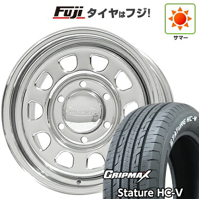 【新品】キャラバン 夏タイヤ ホイール4本セット 215/65R16 109/107S グリップマックス スタチャー HC-V RWL(限定) モリタ デイトナズ G2 クローム 6.5J 16インチ(送料無料)