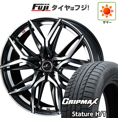 【新品国産車用5穴114.3】 夏タイヤ ホイール4本セット 235/55R18 グリップマックス スタチャー H/T BSW（限定） WEDS ウェッズ レオニス LM 7J 18インチ(送料無料)
