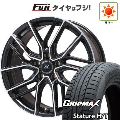 【新品国産車用5穴114.3】 夏タイヤ ホイール4本セット 235/50R18 グリップマックス スタチャー H/T BSW（限定） ブランドルライン ヴァレーゼ ブラックポリッシュ 7.5J 18インチ(送料無料)