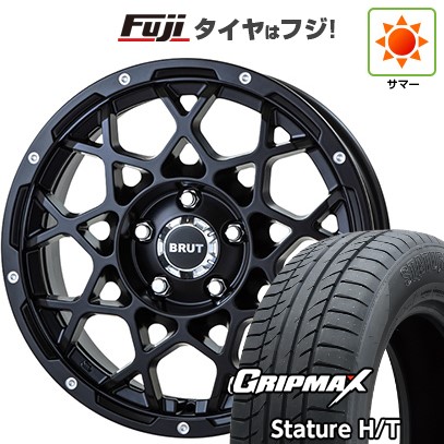 【新品国産車用5穴114.3】 夏タイヤ ホイール4本セット 225/55R18 グリップマックス スタチャー H/T BSW（限定） トライスター BRUT BR-55 8J 18インチ(送料無料)
