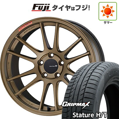 【新品国産車用5穴114.3】 夏タイヤ ホイール4本セット 235/50R18 グリップマックス スタチャー H/T BSW(限定) ENKEI エンケイ Racing Revolution GTC01 RR チタニウムゴールド 8J 18インチ(送料無料)|フジ スペシャルセレクション