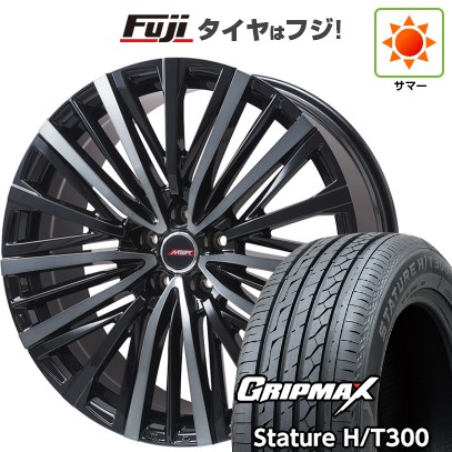 【新品国産車用5穴114.3】 夏タイヤ ホイール4本セット 225/60R18 グリップマックス スタチャー H/T300 BSW（限定） プレミックス MER-V ブラッククリア 7J 18インチ(送料無料)