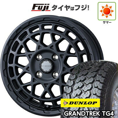 【新品 軽自動車】軽トラ 軽バン 夏タイヤ ホイール4本セット 145/80R12 80/78N ダンロップ グラントレック TG4 WEDS ウェッズアドベンチャー マッドヴァンス X タイプM 4J 12インチ(送料無料)