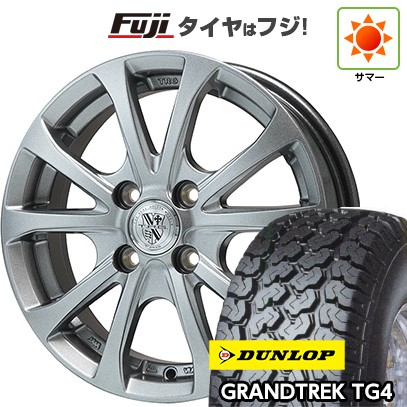 【新品 軽自動車】軽トラ 軽バン 夏タイヤ ホイール4本セット 145/80R12 80/78N ダンロップ グラントレック TG4 ビッグウエイ TRG-バーンII 3.5J 12インチ(送料無料)|フジ スペシャルセレクション