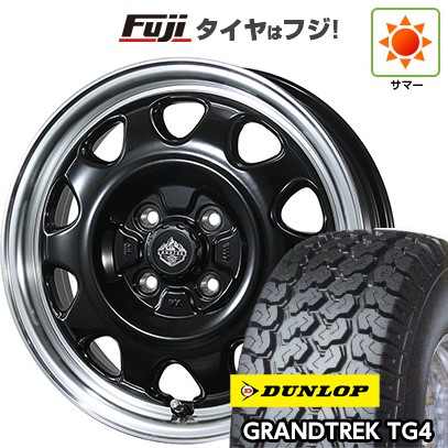 【新品 軽自動車】軽トラ 軽バン 夏タイヤ ホイール4本セット 145/80R12 80/78N ダンロップ グラントレック TG4 トピー ランドフット SWZ 数量限定 3.5J 12インチ(送料無料)