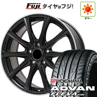 【新品】シエンタ 2022- 夏タイヤ ホイール4本セット 205/45R17 ヨコハマ アドバン フレバV701 エルベ エステローザ MZV ブラックリムポリッシュ 7J 17インチ(送料無料)