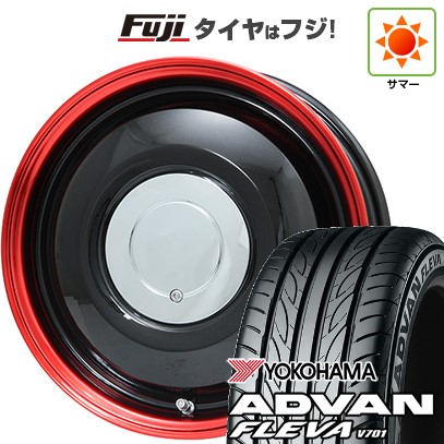 【新品 軽自動車】N-BOX タント スペーシア 夏タイヤ ホイール4本セット 165/55R15 ヨコハマ アドバン フレバV701 WORK ワーク レッドスレッド フジオリジナルカラー 4.5J 15インチ(送料無料)