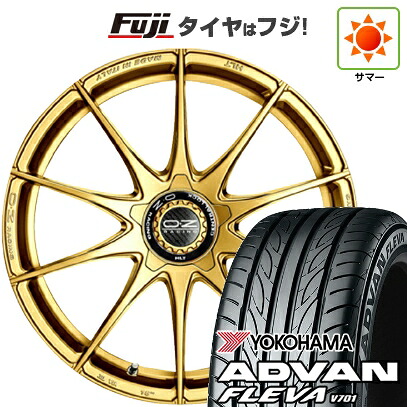 【新品国産車用5穴100】 夏タイヤ ホイール4本セット 215/40R18 ヨコハマ アドバン フレバV701 OZ フォーミュラHLT 8J 18インチ(送料無料)