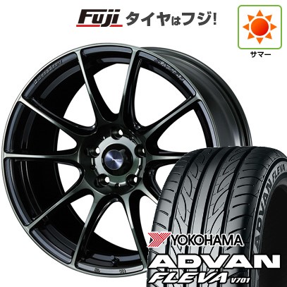 【新品国産車用5穴100】 夏タイヤ ホイール4本セット 215/40R18 ヨコハマ アドバン フレバV701 WEDS ウェッズ ウェッズスポーツ SA-25R 7.5J 18インチ(送料無料)